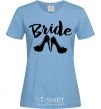 Women's T-shirt Bride Heels sky-blue фото