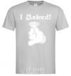 Men's T-Shirt I asked grey фото