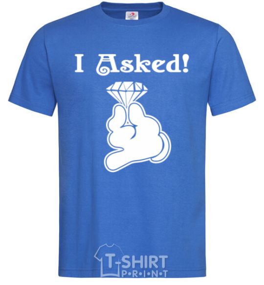 Men's T-Shirt I asked royal-blue фото