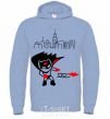 Men`s hoodie Bat boy sky-blue фото