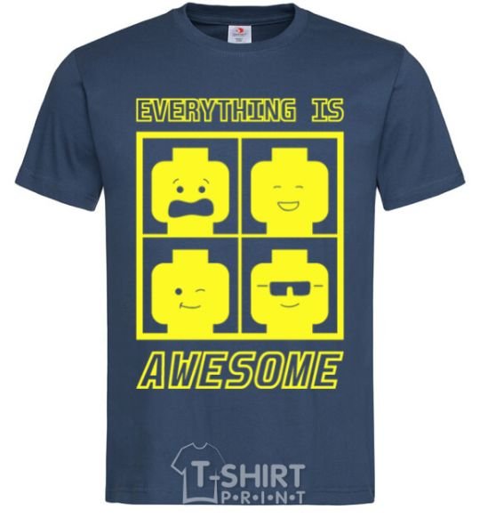 Men's T-Shirt Everything is awesome navy-blue фото