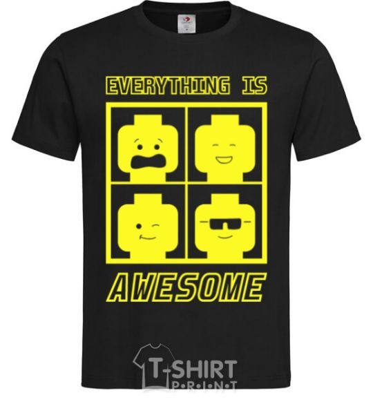 Men's T-Shirt Everything is awesome black фото