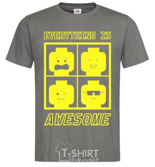 Men's T-Shirt Everything is awesome dark-grey фото