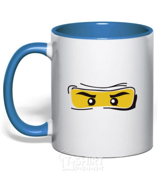 Mug with a colored handle Ninjago boy royal-blue фото