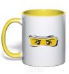 Mug with a colored handle Ninjago girl yellow фото