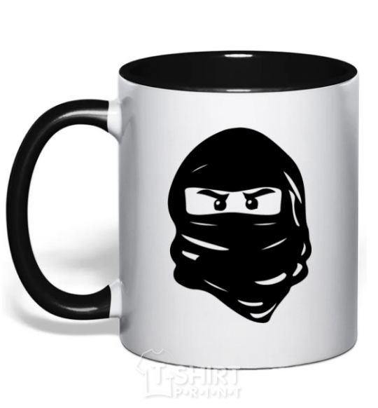 Mug with a colored handle Ninjago lego black фото