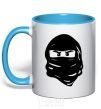 Mug with a colored handle Ninjago lego sky-blue фото