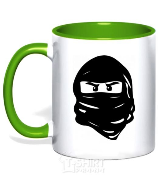 Mug with a colored handle Ninjago lego kelly-green фото