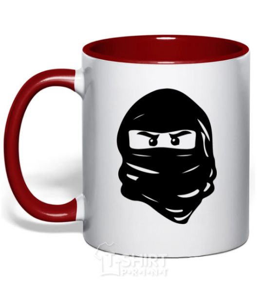 Mug with a colored handle Ninjago lego red фото