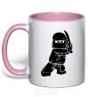 Mug with a colored handle Lego ninjago light-pink фото