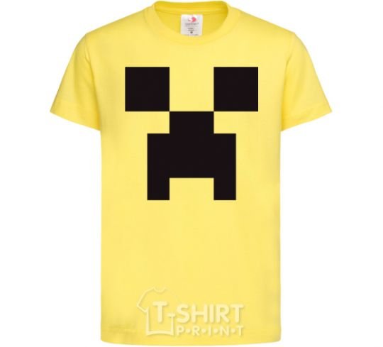Kids T-shirt Minecraft logo cornsilk фото