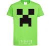 Kids T-shirt Minecraft logo orchid-green фото
