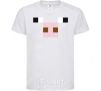 Kids T-shirt Minecraft pig White фото