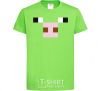 Kids T-shirt Minecraft pig orchid-green фото