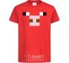 Kids T-shirt Minecraft pig red фото