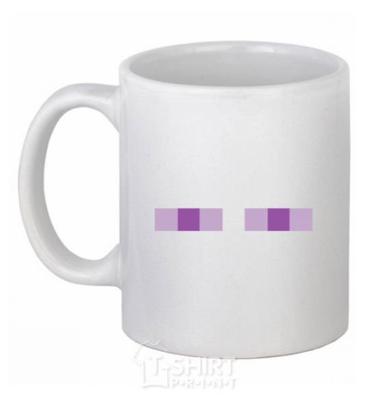 Ceramic mug Minecraft eyes White фото