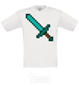 Kids T-shirt Minecraft sword White фото