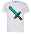 Men's T-Shirt Minecraft sword White фото