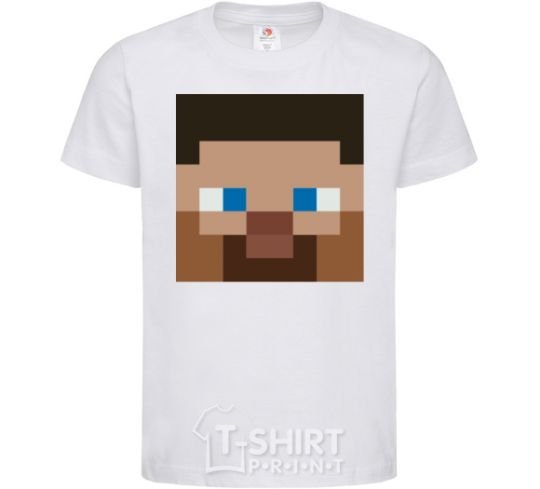 Kids T-shirt Minecraft hero White фото