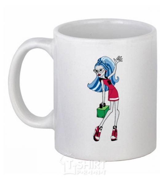 Ceramic mug Monster high Ghoulia Yelps White фото