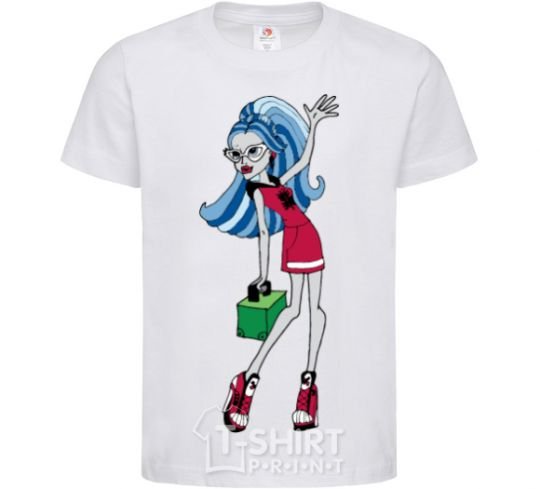 Детская футболка Monster high Ghoulia Yelps Белый фото