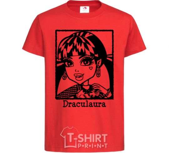 Kids T-shirt Draculaura lady red фото