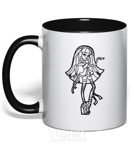 Mug with a colored handle Cleo De Nile black фото