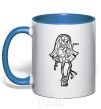 Mug with a colored handle Cleo De Nile royal-blue фото