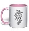 Mug with a colored handle Cleo De Nile light-pink фото