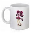 Ceramic mug Draculaura Monster White фото