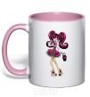 Mug with a colored handle Draculaura Monster light-pink фото
