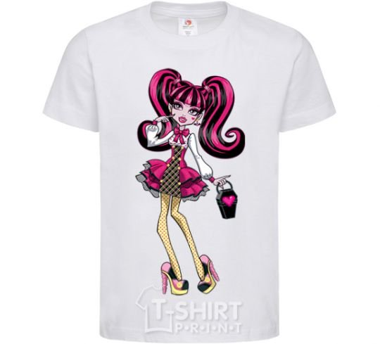 Kids T-shirt Draculaura Monster White фото