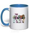 Mug with a colored handle Monster High girls royal-blue фото