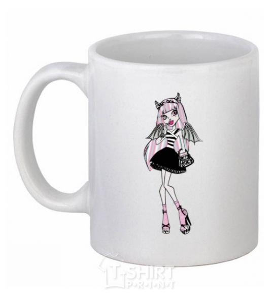 Ceramic mug Monster high girl White фото