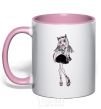 Чашка с цветной ручкой Monster high girl Нежно розовый фото