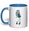 Mug with a colored handle Draculaura royal-blue фото
