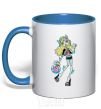 Mug with a colored handle Laguna blue royal-blue фото