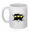 Ceramic mug Lego face White фото