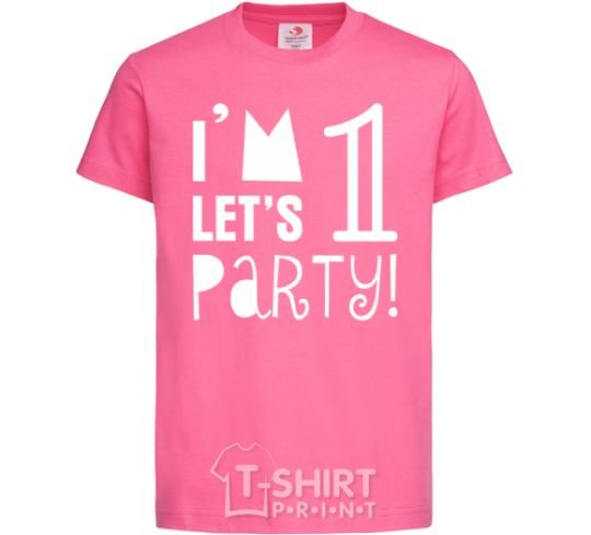 Kids T-shirt I am 1 let is party heliconia фото
