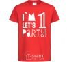 Kids T-shirt I am 1 let is party red фото