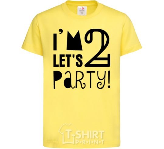 Kids T-shirt I am 2 let is party cornsilk фото