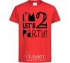 Kids T-shirt I am 2 let is party red фото