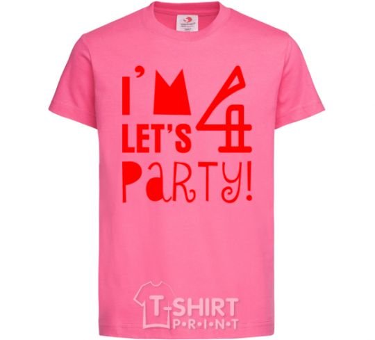 Kids T-shirt I am 4 let is party heliconia фото