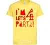 Kids T-shirt I am 4 let is party cornsilk фото