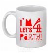 Чашка керамическая I am 4 let is party Белый фото