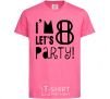 Детская футболка I am 8 let is party Ярко-розовый фото