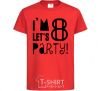 Детская футболка I am 8 let is party Красный фото