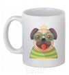 Ceramic mug Fun pug White фото