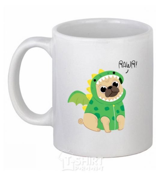 Ceramic mug Rawr White фото