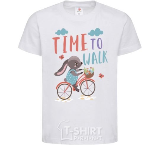 Kids T-shirt Time to walk White фото